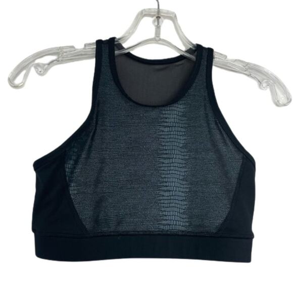 Zyia Active black gray crock animal print sport bra size Medium - Picture 1 of 7